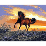Animal Horse Diy Paint By Numbers Kits ZXQ1123 - NEEDLEWORK KITS