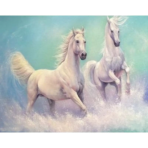 Animal Horse Diy Paint By Numbers Kits ZXQ2156 - NEEDLEWORK KITS