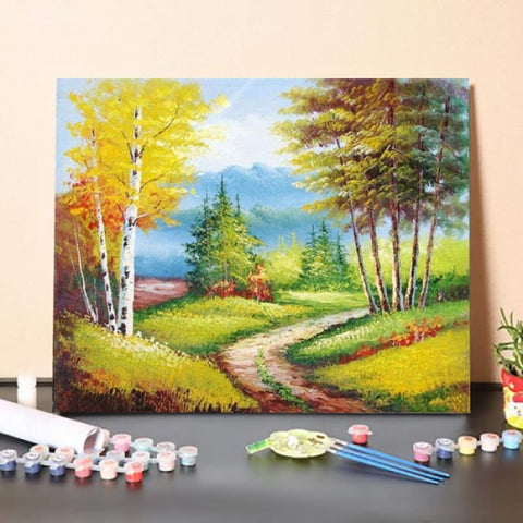Beautiful Forest Path Paint By Numbers Kit