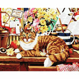 Cat Diy Paint By Numbers Kits WM-1455 - NEEDLEWORK KITS