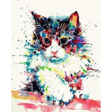 Cat Diy Paint By Numbers Kits WM-1495 - NEEDLEWORK KITS