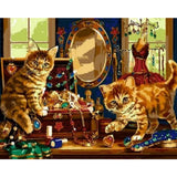 Cat Diy Paint By Numbers Kits ZXQ1707 - NEEDLEWORK KITS