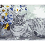 Cat Diy Paint By Numbers Kits ZXQ2406 - NEEDLEWORK KITS