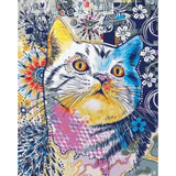 Cat Diy Paint By Numbers Kits ZXQ2679 - NEEDLEWORK KITS