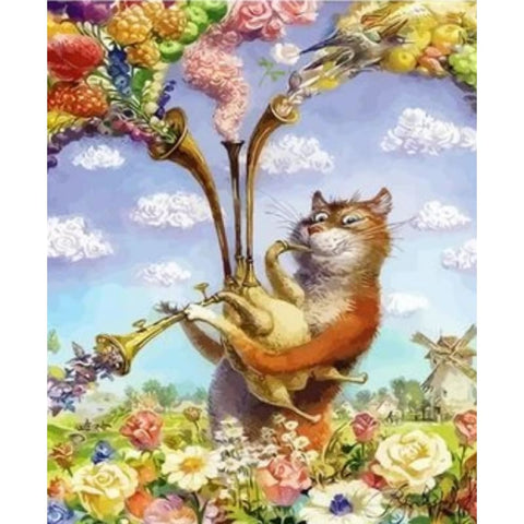 Cat Diy Paint By Numbers Kits ZXQ2741 - NEEDLEWORK KITS