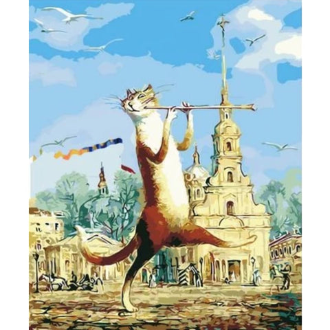 Cat Diy Paint By Numbers Kits ZXQ3072 - NEEDLEWORK KITS