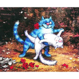 Cat Diy Paint By Numbers Kits ZXQ3117 - NEEDLEWORK KITS