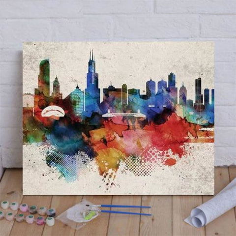 Chicago Abstract Paint By Numbers Kit