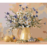 Chrysanthemum Diy Paint By Numbers Kits ZXQ041 - NEEDLEWORK KITS