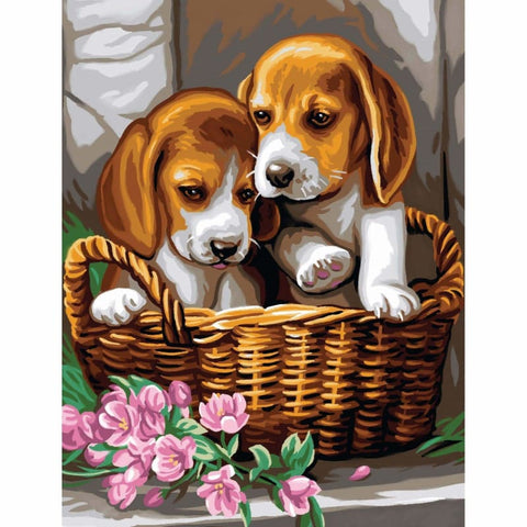 Dog Diy Paint By Numbers Kits PBN52133 - NEEDLEWORK KITS