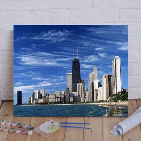 Downtown Chicago Paint By Numbers Kit