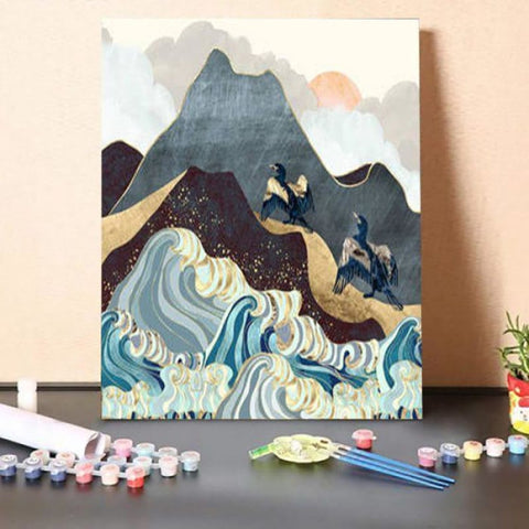 ferdasecPaint By Numbers Kit -Metallic Waves