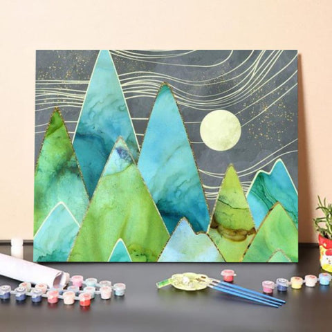 ferdasecPaint By Numbers Kit – Moonlit Mountains