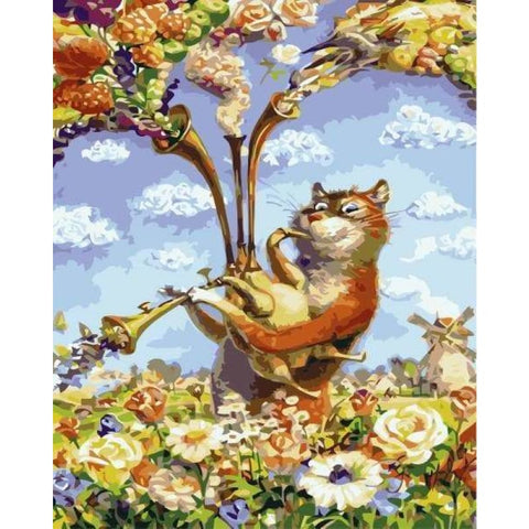 Flower Cat Diy Paint By Numbers Kits SY-4050-075 - NEEDLEWORK KITS