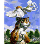 Flower Cat Diy Paint By Numbers Kits WM-217 - NEEDLEWORK KITS