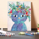 Flower Cat II – Paint By Numbers Kit