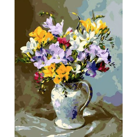 Flower Diy Paint By Numbers Kits ZXQ1028 - NEEDLEWORK KITS