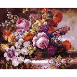 Flower Diy Paint By Numbers Kits ZXQ1363 - NEEDLEWORK KITS