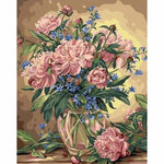 Flower Diy Paint By Numbers Kits ZXQ2387 - NEEDLEWORK KITS