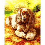 Flower Dog Diy Paint By Numbers Kits SY-4050-074 - NEEDLEWORK KITS