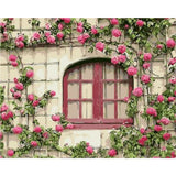 Flower Wall Diy Paint By Numbers Kits ZXQ436 - NEEDLEWORK KITS