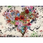 Heart Shaped Flower  Diy Paint By Numbers Kits WM-953 - NEEDLEWORK KITS