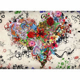 Heart Shaped Flower  Diy Paint By Numbers Kits WM-953 - NEEDLEWORK KITS