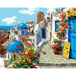 Landscape Castle Building Diy Paint By Numbers Kits WM-146 - NEEDLEWORK KITS