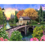 Landscape Cottage Diy Paint By Numbers Kits ZXQ3398 - NEEDLEWORK KITS