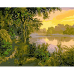 Landscape Lake Diy Paint By Numbers Kits WM-1267 - NEEDLEWORK KITS