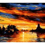 Landscape Mountain Lake Diy Paint By Numbers Kits ZXQ071 - NEEDLEWORK KITS