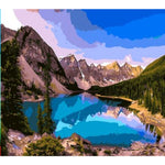 Landscape Mountain Lake Diy Paint By Numbers Kits ZXQ275 - NEEDLEWORK KITS
