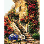 Landscape Village Diy Paint By Numbers Kits WM-198 - NEEDLEWORK KITS