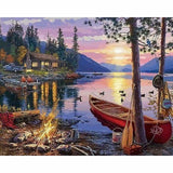 Landscape Village Paint By Numbers Kits ZXQ3918 - NEEDLEWORK KITS