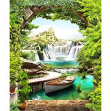 Landscape Waterfall Diy Paint By Numbers Kits ZXQ3512 - NEEDLEWORK KITS