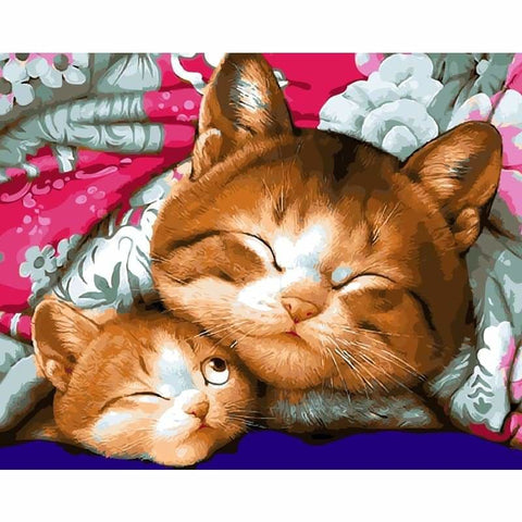 Lovely Cat Diy Paint By Numbers Kits PBN95942 - NEEDLEWORK KITS