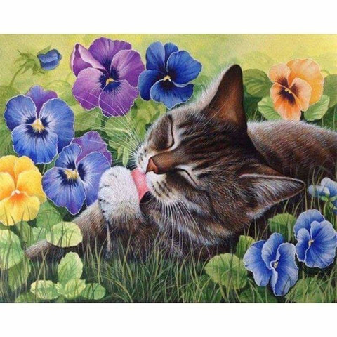 Lovely Cat Diy Paint By Numbers Kits PBN97444 - NEEDLEWORK KITS