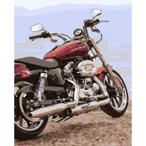 Motorcycle Diy Paint By Numbers Kits ZXQ2045-23 - NEEDLEWORK KITS