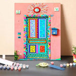 Paint By Numbers Kit Artistic Colorful Door