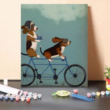 Paint By Numbers Kit Basset Hound Tandem