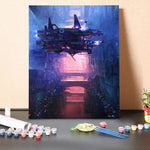 Paint by Numbers Kit-Battleship Set Sail