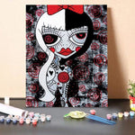 Paint By Numbers Kit-Black and White Girl