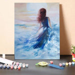 Paint By Numbers Kit-Blue Skirt Girl