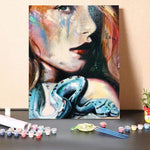 Paint by Numbers Kit-Blue Snake