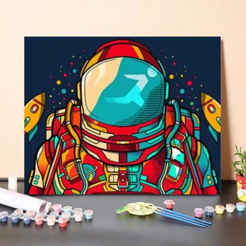 Paint By Numbers Kit Colorful Astronaut