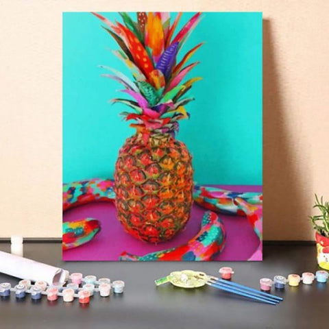 Paint By Numbers Kit Colorful Pineapple And Bananas