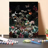 Paint by Numbers Kit-Crescent and Flowers