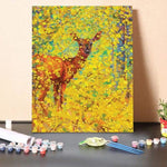 Paint By Numbers Kit-Deer Among Fallen Leaves