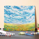 Paint By Numbers Kit-Flowers and Clouds