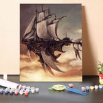 Paint by Numbers Kit-Flying Ship